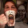 Mokken Gothic Vampire Half Face Mok Draagbare Liefhebbers Verrassingscadeau Hars Koffie Decoratieve Water Cup