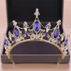 2021 Gouden Prinses Hoofddeksels Chique Bruids Tiara's Accessoires Verbluffende Kristallen Parels Bruiloft Tiara's En Kronen 121510288j