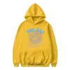 Tasarımcı Puff Baskı SP5der Young Thug 555555 Melek Hoodie Erkek Kadınlar Bastarma Ağır Kumaş Örümcek Web Sweatshirt Kazak