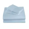 Winter Sanding Baumwollmischung, 3-teiliges Bettwäsche-Set, hellblau, gebürstetes Bettlaken, Spannbetttuch, tiefe Taschen, Twin Twin XL Bettwäsche 2571