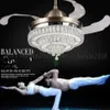 LED 42inch 108cm 4 color changing light K9 Crystal Ceiling Fan Modern Contemporary Living Room Remote Control Led Fan Lights Bedro216K