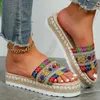 Slippers Flats Platform Vrouwen Slippers Schoenen 2023 Zomer Sandalen Designer Bohemian Slingback Casual Strand Zapatos Slides