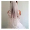 Em estoque curto uma camada comprimento da cintura frisado diamante appliqued branco ou marfim véu de casamento véus de noiva com comb308g