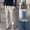 Męskie spodnie hurtowo-krąży swobodny elastyczna talia lniana pełna długość letni dom
