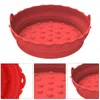 Bakeware Tools Reusable Non-Stick Silicone Liners For Air Fryer Basket Liner Kitchen Accessories With Raised Circle Thicker Than Parchment