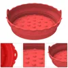 Ustensiles de cuisson Doublures en silicone antiadhésives réutilisables pour accessoires de cuisine de revêtement de panier de friteuse à air avec cercle surélevé plus épais que le parchemin