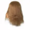 22 220g 240g 100% Cheveux Humains Coiffure Compétition Niveau Formation Pratique Tête Mannequin Mannequin Tête #273038