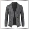 Men's Sweaters 2023 Autumn And Winter Knitted Cardigan Double-Breasted Outerwear Slim Fit Sweater