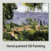Abstrakt landskapsoljemålning på duk die Hausdacher von L Estaque. 1883-85 Paul Cezanne konstverk modern väggdekor