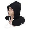 シートクッション旅行枕フード付きUshaped Pillow Cushion Cushion Car Office Airplane Head Lest Neck Pillow Travel Pillow Accessories X0720