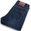 Nova chegada Mens Jeans azul escuro de alta qualidade Jeans jeans de comprimento total Lazer padrão Straight Jean Pant plus size 2019