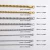 Chains 2-6mm Braided Twist Necklace Stainless Steel Rope Solid Link Chain Jewelry For Men Women Boys Girls