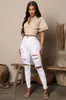 Women's Pants Distressed Ripped Elasticity Jeans High Waisted white black Jeans Pants Fashion Female Autumn Denim Trouser