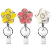 Nyckelringar 1st mode FLOWER FORME FÖRSLAGA BADGE REEL REEL CLIP OFFICE NAMN HOLDER CARD AICTIORER