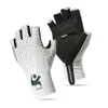 Gants de cyclisme Gants de cyclisme demi-doigts pour hommes Gants de vélo anti-dérapants Été Breathab Ice Silk Cool VTT Vélo de route Sports Gants courts HKD230720