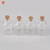 45ml Transparency Glass Bottle With Corks For Wedding Holiday Decoration Christmas Jars Gifts Cute bottle Corks Cap 12pcs253s