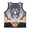 Magic Design New Made for Men TOPS Golden Chain Crown Lion 3D Vest Grid Breattable Absorbent Active Tanks V12 M-XXL300R