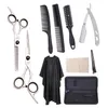 Hårklippande sax Set 6 JP 440C tunnare Shears Barbershop Frisörande sax Razor Professional Hair Scissors Beauty318b