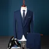 2020 frühjahr Neue Ankunft Männer Dünne Anzug Bräutigam Hochzeit Anzüge Für Männer Kleid Smoking One Button herren Blazer Lila schwarz Blau 10062484