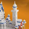 Block med LED Light Swan Lake Castle Building Block Bricks DIY Assembly Mini World Architecture Model Toy for Children Xmas Gifts R230720