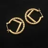 Designer Hoop Earrings Luxury Alphabet Jewelry Ladies Ear Studs Girls Jewellery Party Accessories With Box Casual Earring