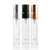 With scale 25ml 3ml 5ml 10ml Clear Spray Perfume Bottles Pump Sprayer Mini Glass Tube with Gold Silver Black Metal Lids Bqcef