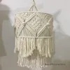 Tapisserier Dekorativa handgjorda makramslampor Chandeliers Bohemian Lampshade Boho Mobile Nursery Home Decor - Without Lamp