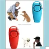 Dog Training Obedience Ups Pet Whistle And Clicker Puppy Stop Barking Aid Tool Portable Trainer Pro Drop Delivery Home Garden Suppl Dhgd1