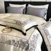 Bedding Sets Natural Lyocell Fibre Soft Silky Summer Cooling Flowers Embroidery Duvet Cover Set Flat/Fitted Bed Sheet Pillowcases