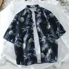 Mense Casual Shirts Shirt Cool Tropical Pineapple Printed sväng ner krage kort ärm 230720