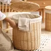 Wicker Dirty Basket Hamper Frame Storage Box Pot Shop Weaving Clothes T200224333Q