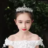 Hair Clips Princess Crowns For Girls Birthday Crystal Wedding Tiara Bride Accessories Party Decorations Bridal Veil Jewelry