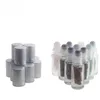 5ml Essential Oil Roller Bottles Glass Roll on Perfume Bottles with Crushed Natural Crystal Quartz Stone Crystal Roller Ball Silver Cap Eucp