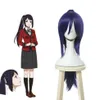 Kakegurui Sayaka Igarashi Long Straight Bangs Purple Cilp Ponytail Cosplay Wig292f