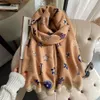 Love plaid scarf female winter wild Korean version of double-sided two-color student new imitation cashmere scarf279j