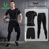 Мужские спортивные костюмы Vansydical Sports Suits Mens Closuit Running Sets Gym Run Suit Fitness Compression Trab