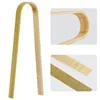 Cooking Utensils 50120Pcs Mini Bamboo Tongs 4 Inch Disposable Wooden Natural Toast Tea Supplies 230719