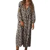 Robes décontractées femmes imprimé fleuri à manches courtes Maxi robe Boho été ample a-ligne Flowy Swing Shift