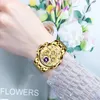 Luik 2023 Gouden Horloge Vrouwen Dames Creatieve Stalen Armband Vrouwelijke Waterdichte Klok Relogio Feminino 230719