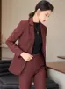 Pantaloni da donna in due pezzi da donna, abbigliamento da lavoro da ufficio, tailleur pantalone da lavoro da donna professionale con giacche e cappotto, blazer da donna autunno inverno