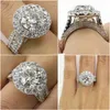 Anelli in oro bianco 14 carati con diamanti Gioielli per le donne Bizuteria Anillos Bague Jaune Anello Diamante Gemstone 2 carati topaz rings242J