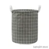 Storage Baskets Foldable Laundry Basket Large Capacity Round Dirty Clothes Storage Bag Hamper Collapsible Homehold Toy Basket Bucket Organizer R230720