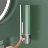 Dispenser di sapone liquido 450ML Dispenser per bottiglie di disinfettante per bagno montato a parete Shampoo e gel doccia Dispenser per bottiglie senza punzonatura