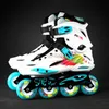 Inline rullskridskor vit svart professionell inline rullskridskor kvinna man barn vuxen hastighet skate sneakers utomhus patins 4 rodas storlek 30-44 hkd230720