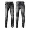 Designer jeans herrar byxor linne byxor hip hop män jeans orolig rippad cyklist smal fit motorcykel denim kvinnor jeans mens jeans lila jeans