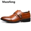 Chaussures habillées chaussures habillées pour hommes boucles en cuir classiques mariage formel bureau homme marron noir moine sangle chaussures L230720