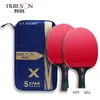 Huieson 2pcs węglowy Rakieta z tenisem stołowym 5 6.star Nowe ulepszone ping pong nietoperz Wenge Wenge Fibre Blade z osłoną207V