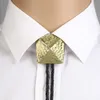 Bolo Ties KDG Western Cowboy Cynk Stop Bolo Tie Western Rodeo Geometryczne krawat mężczyzn i kobiety Para prezenty HKD230719