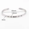 4mm Woman Bracelet Inspirational Engraved Cuff Bangles "Beautiful GirlYou Can Do Hard Things"Stainless Steel Daily Friend Gift L230704