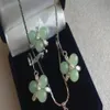 Jewelryr Jade Set Fine Jewellery Collana con pendente in pietra Orecchino ad anello Gioielli naturali 293P